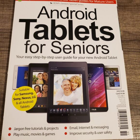 Android tablets for seniors paperback book - Picture 1 of 4